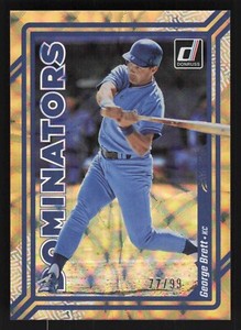 2023 Panini Donruss #D1 George Brett Dominators Gold Insert #'d /99