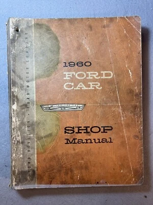 老式 1960 年福特汽车商店手册维修书籍 Failane Galaxie Wagon 1ST ED SB4 — 第 1/4 张图片