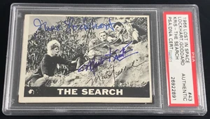 1966 Topps "LOST IN SPACE" Cast By 3 w/June Lockhart Signed Rookie Card PSA (RC) - Picture 1 of 2
