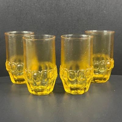 Vasos vintage años 60 Tiffin Franciscan Madeira seda de maíz amarillo 14 oz Foto 1 de 4