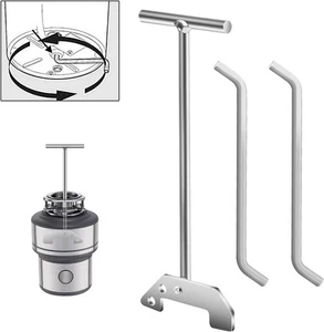 1 x Müllentsorger Entklemmschlüssel & 2 x Entsorgung - Silber  - Bild 1 von 7