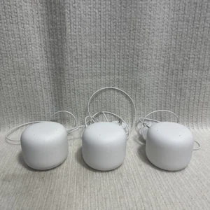 Google A4R H2E WiFi Mesh Extender Punkt dostępowy Domowe gniazdo Partia 3 w idealnym stanie - Zdjęcie 1 z 11