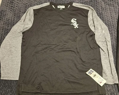 Camisa XL Chicago White Sox para hombre negra gris majestuosa base térmica tecnología polar Foto 1 de 4