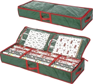 Unterbett Geschenkpapier Organizer, Geschenkpapier Aufbewahrungsbehälter, hält bis zu 2 - Bild 1 von 12
