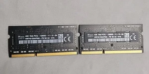 2x Hynix HMT451S6AFR8A-PB 4GB PC3L-12800S SO-DIMM 1600 MHz! 2x4GB - Picture 1 of 2