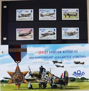 Jersey Stamps: "Battle of Britain 60th Anniversary" MNH Presentation Pack 2000 - Picture 1 of 5