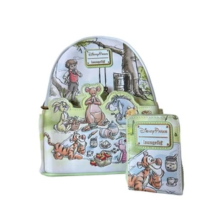 Disney Parks Winnie The Pooh and Friends Loungefly Backpack and Wallet - Picture 1 of 9