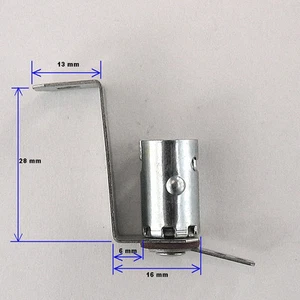 Miniature Bayonet Bulb Holder Lamp Socket Metal Bracket Ba9S Base Ex. #47 Bulbs - Picture 1 of 4