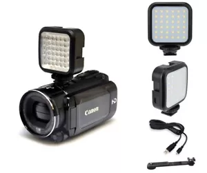 New Rechargeable LED Light Set With Kit For Sony HDR-CX440 HDR-CX405 HDR-PJ440 - Picture 1 of 10