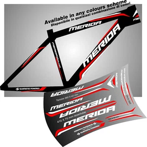 MERIDA adesivi stickers decal telaio bici aufkleber autocollant - Imagen 1 de 2