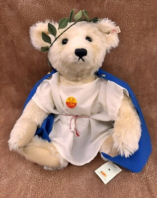 LARGE Steiff 1996 CU OLYMPIAN BEAR Cloak 1996 Atlanta Summer Olympics 665080 - Image 1 of 4