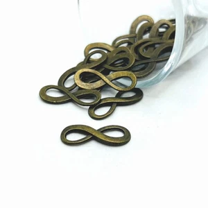 4, 20 or 50 BULK pcs Bronze Infinity, Eternity Connector Charms-US Seller- BR033 - Picture 1 of 4