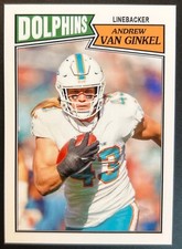 2023 Custom #43 Andrew Van Ginkel NFL Football Card Miami Dolphins