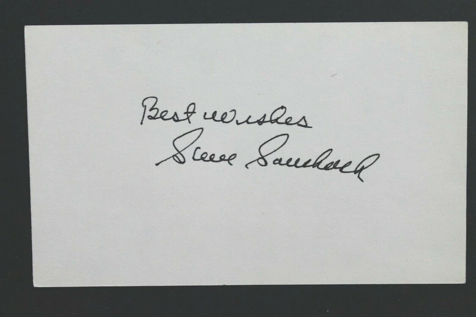 Steve Souchock (d.2002) White Sox NY Yankees Autographed Signed 3x5 Index Card  - Image 1 of 1