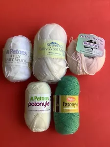 150g Mixed Knitting Yarn 3 ply 4 ply Baby Wool PATONS SHEPHERD HEIRLOOM NEW - Picture 1 of 8