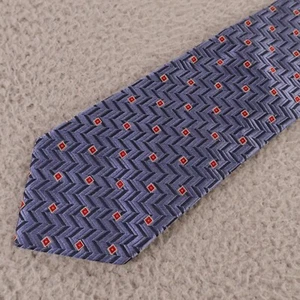 XMI Platinum Tie Blue Red Zig Zag Geometric Nordstrom 100% Silk 3.75" - Picture 1 of 10