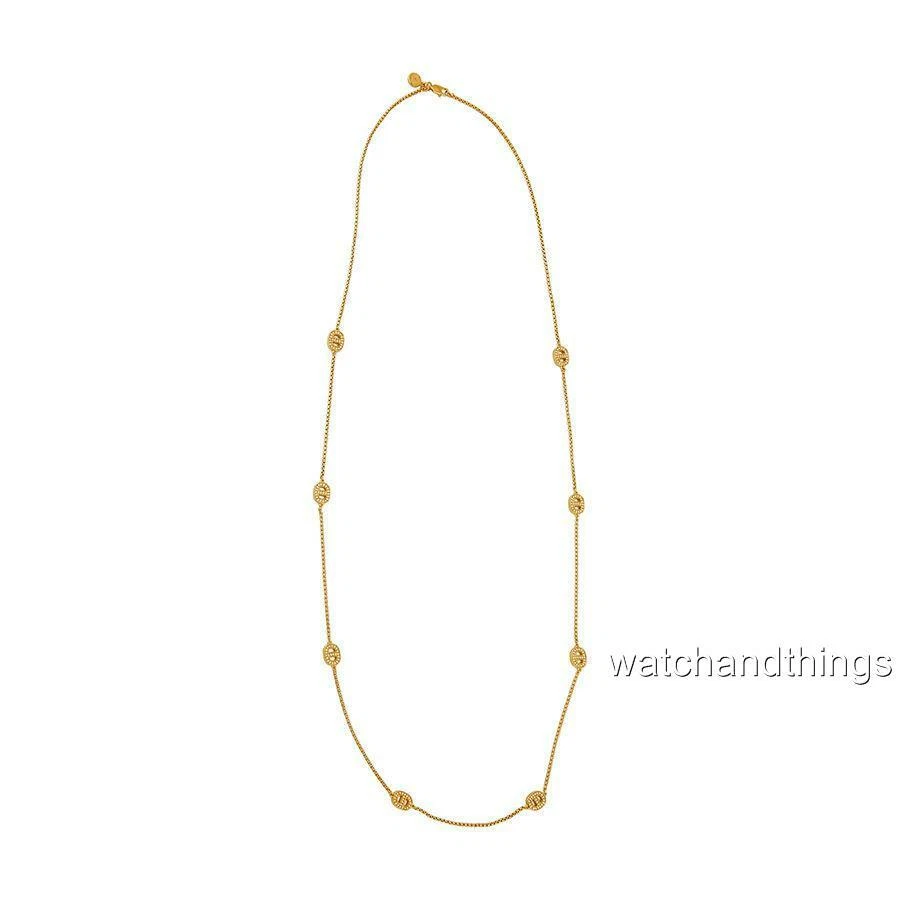 Nuevo Collar Estación Eslabón Marítimo Cristal Tono Dorado Michael Kors MKJ3990710 $125 Foto 1 de 4