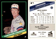 Jack Hardy Signed 1988 CMC Vancouver Canadians #10 Card *Autograph Den* Auto