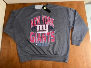 NFL NY Giants Gameday Couture Women M Oversized Crew Pullover Sweatshirt NWT - Picture 1 of 6
