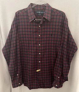 Ralph Lauren Shirt Mens XL Classic Fit Red Plaid Button Down Long Sleeve - Picture 1 of 5