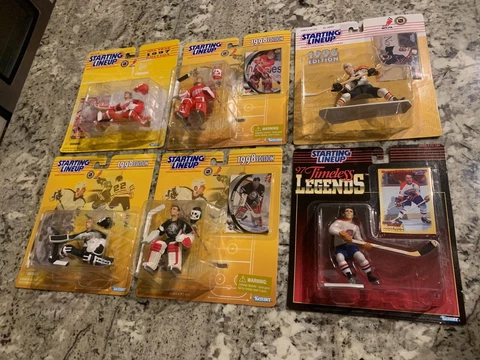 6 Starting Lineups SLU NHL Hockey Lot Richard 2 Osgood Belfour Hasek Lindros Cover