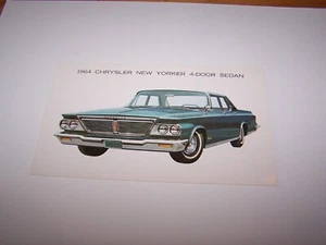 Postal Chrysler New Yorker 1964 sedán de 4 puertas - Imagen 1 de 2
