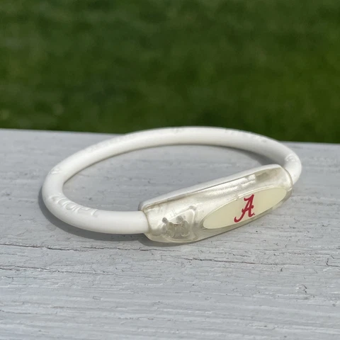 Trion:Z ACTIVE MAGETIC BRACELET WRISTBAND NCAA UNIVERSITY OF ALABAMA WHITE SMALL Cover