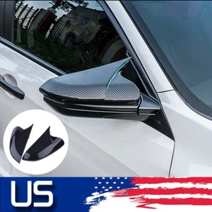 PARA HONDA CIVIC 2016-2021 ESTILO BOCINA M NEGRO CARBÓN TAPA RETROVISOR LATERAL ADICIONAL - Imagen 1 de 12