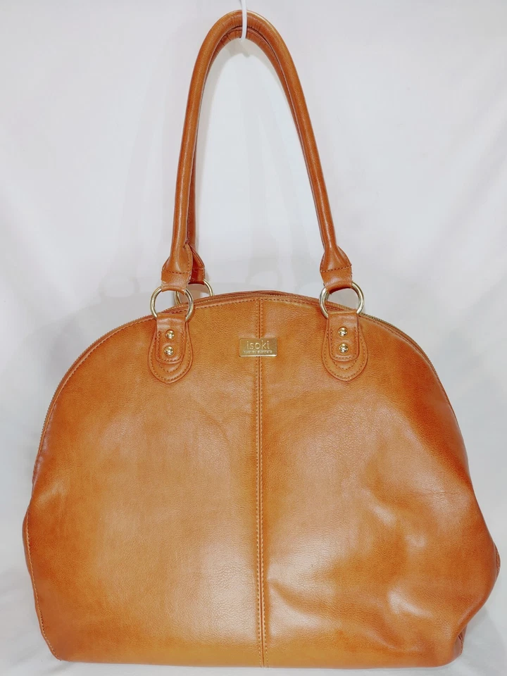 Isoki Madame Polly Double Zip Nappy Diaper Bag Tan  - Image 1 of 4