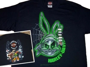 NUEVA CAMISA DE MOTOCICLETA BUGS BUNNY HARLEY-DAVIDSON HALLOWEEN WARNER BROS L RARA! - Imagen 1 de 4