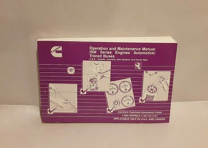 Cummins ISM Automotive Transit Bus Operation and Maintenance Manual 3666319-01 - Picture 1 of 4