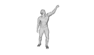 Printle M Homme 173--Starfighter Pilot Looking Up Figure for Dioramas Train Sets - Picture 1 of 11