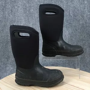 Bogs Boots Youth 3 Classic High Handles Pull On Midcalf 52065-001 Black Fabric - Picture 1 of 17