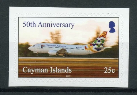 Cayman Islands Aviation Stamps 2019 MNH Cayman Airways 50th Anniv R/P 1v S/A Set Cover