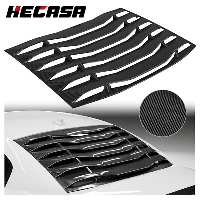 Carbon Fiber Style Rear Window Windshield Louvers For Dodge Charger 2011-2023 - Image 1 of 4