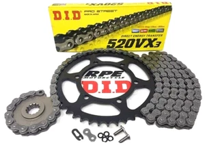 2019-2020 KAWASAKI ZX-6R  ZX636 DID VX3 SILVER 520 OEM CHAIN AND SPROCKETS KIT - Picture 1 of 4