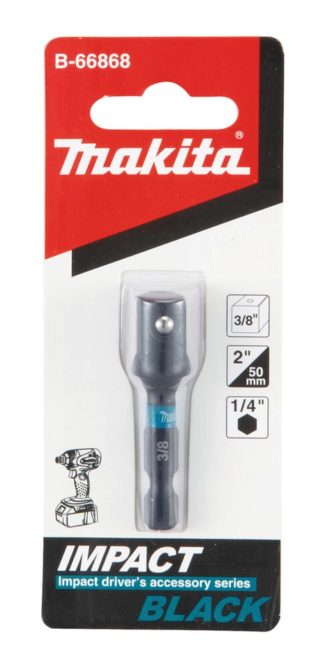 Makita Impact Black - Bit Adapter 1/4" zu 3/8" Zoll Vierkant für Steckschlüssel - Bild 1 von 1