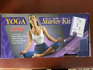 Spri Yoga Starter Kit per principianti con tappetino appiccicoso, blocco yoga, cinturino 6' nuovo con scatola - Foto 1 di 2