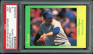 1990 Star Nova Edition Baseball #27 Nolan Ryan Personal Data PSA 9