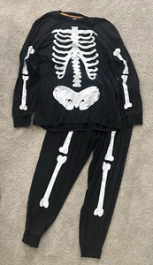 Costume completo uomo donna adulto scheletro Halloween cosplay costume pigiama XL L - Foto 1 di 1