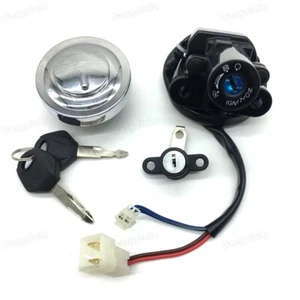 Ignition Switch Fuel Gas Cap Seat Lock Key Set Fit For Yamaha XVS950 2009-2017 - Picture 1 of 10
