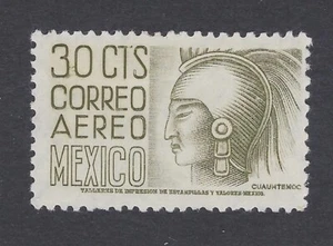"A & A AUSGABE ""CUAUHTEMOC"" 30c #C210-aa55 PERF 10,5x10 PPR #2 (AR17) * - Bild 1 von 1