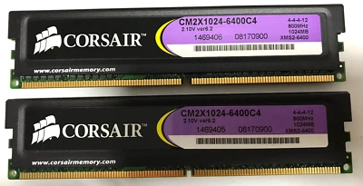 Corsair XMS2 2GB (2x1GB) DDR2 CM2X2048-6400C4 800Mhz 2.10V ver6.2 #R2380 - Immagine 1 di 2