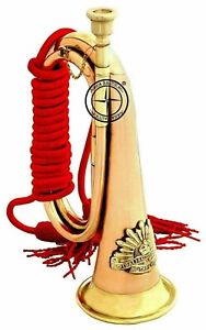 Bugle Sound Nautical Copper & Brass Boy Scout Bugle Sound Horn Red Strong Rope