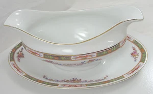 Bavaria China Gravy Boat Placa Base Adjunta Rosa Floral Patrón Cassel - Imagen 1 de 6