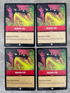 Disney Lorcana Dragon Fire x4 Playset 130/204 EN1 Rubino Azione Non Comune NM - Foto 1 di 2