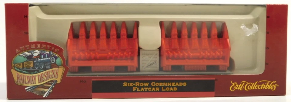 Ertl 4063 HO Six Row Cornheads Flatcar Load MIB