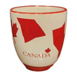 Coffee Mug Canada Red and White Heavy 4 Inches - Picture 1 of 6