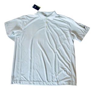 Nike Golf Tor Performance Dri Fit Mens Shirt size 2XL white 3 button polo - Picture 1 of 10