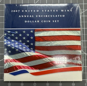 Set 6 monete dollari USA annuali 2007 non circolate con aquila .999 argento "W" - SIGILLATO - Foto 1 di 6